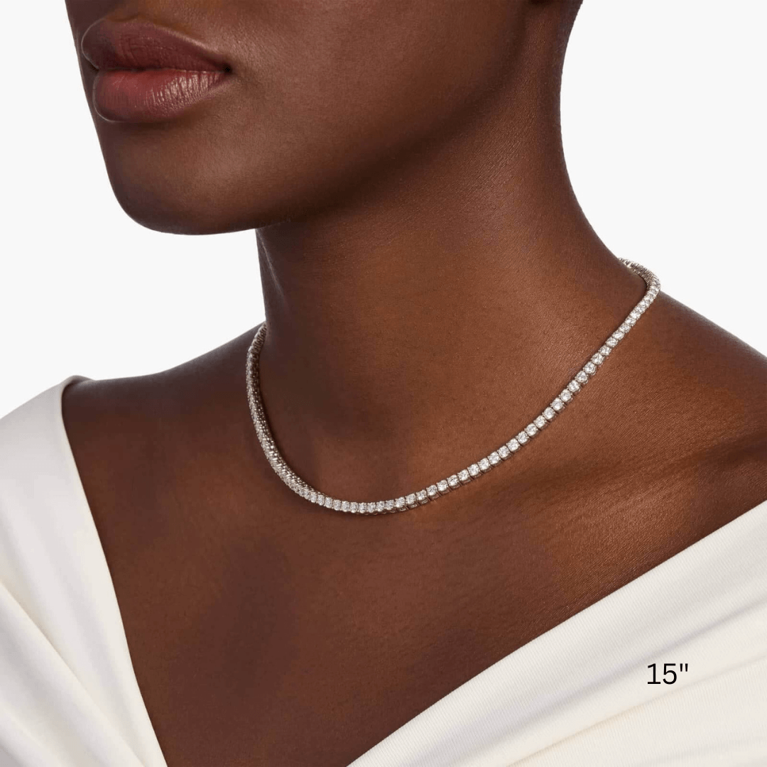 Moissanite Tennis Necklace 4mm