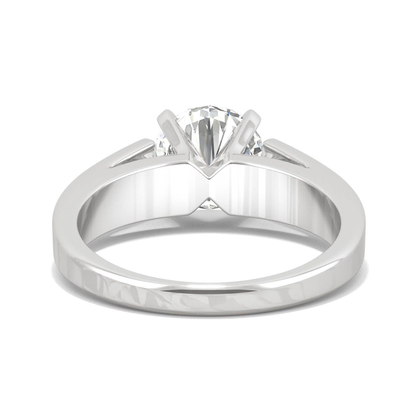 1.9 CTW DEW Round Moissanite Solitaire Engagement Ring in 14K White Gold