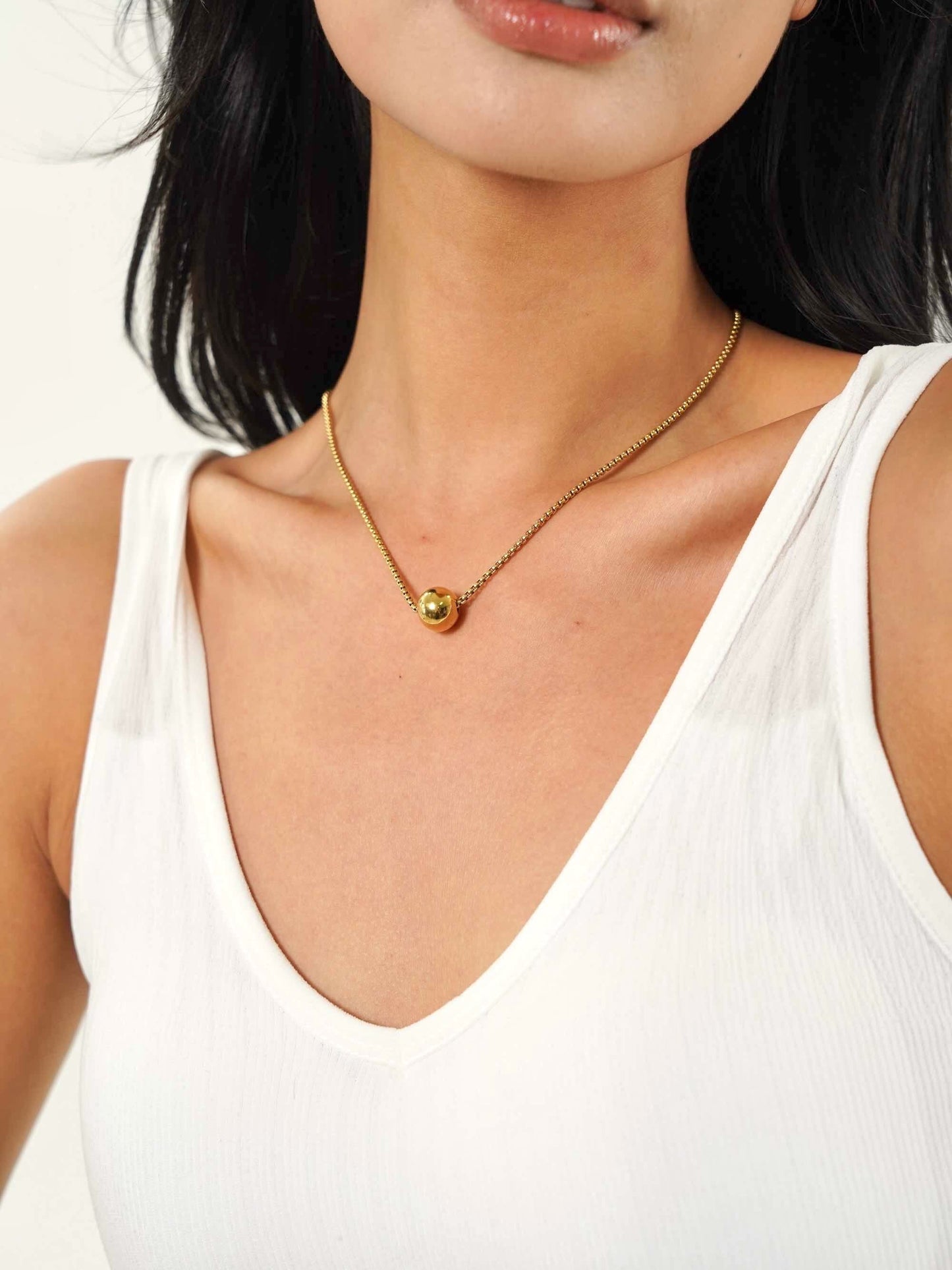 Gold Ball Necklace