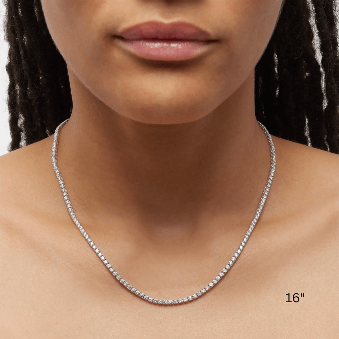 Moissanite Tennis Necklace 3mm