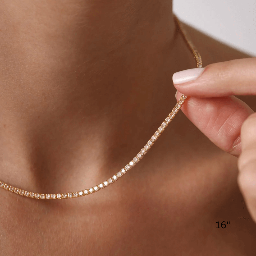 Moissanite Tennis Necklace 2mm