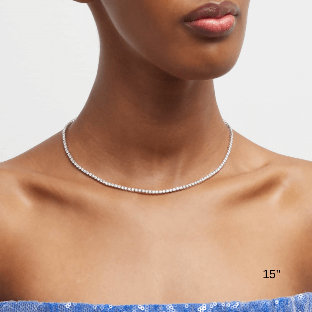 Moissanite Tennis Necklace 2mm