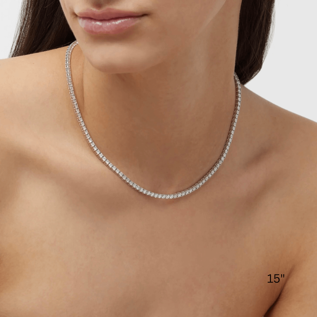Moissanite Tennis Necklace 3mm