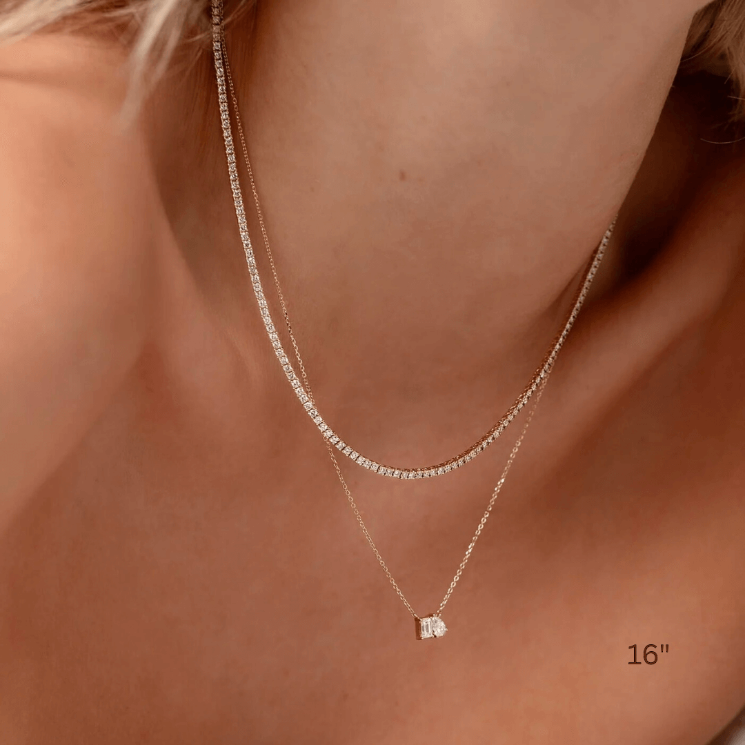 Moissanite Tennis Necklace 2mm