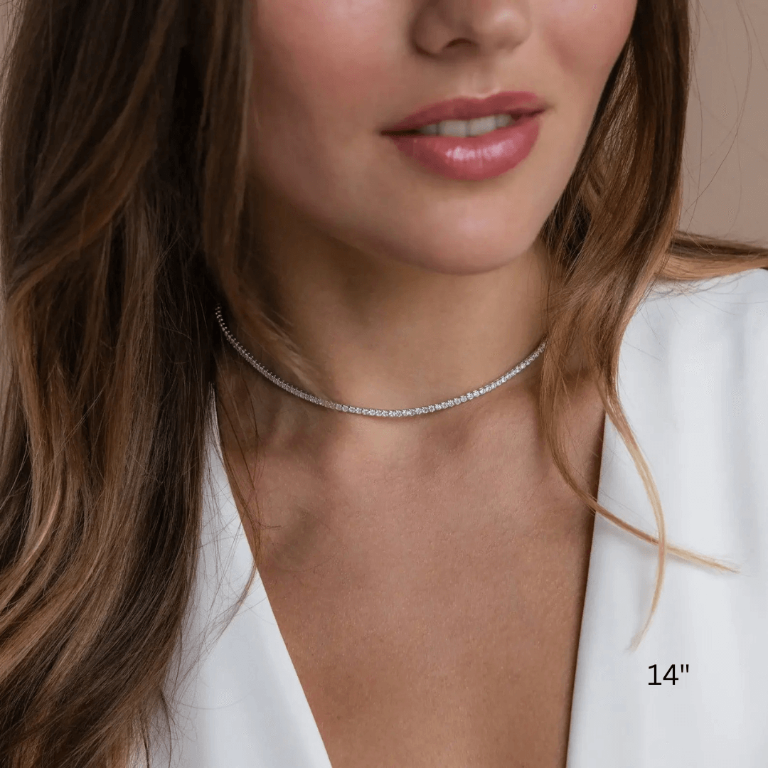 Moissanite Tennis Necklace 2mm