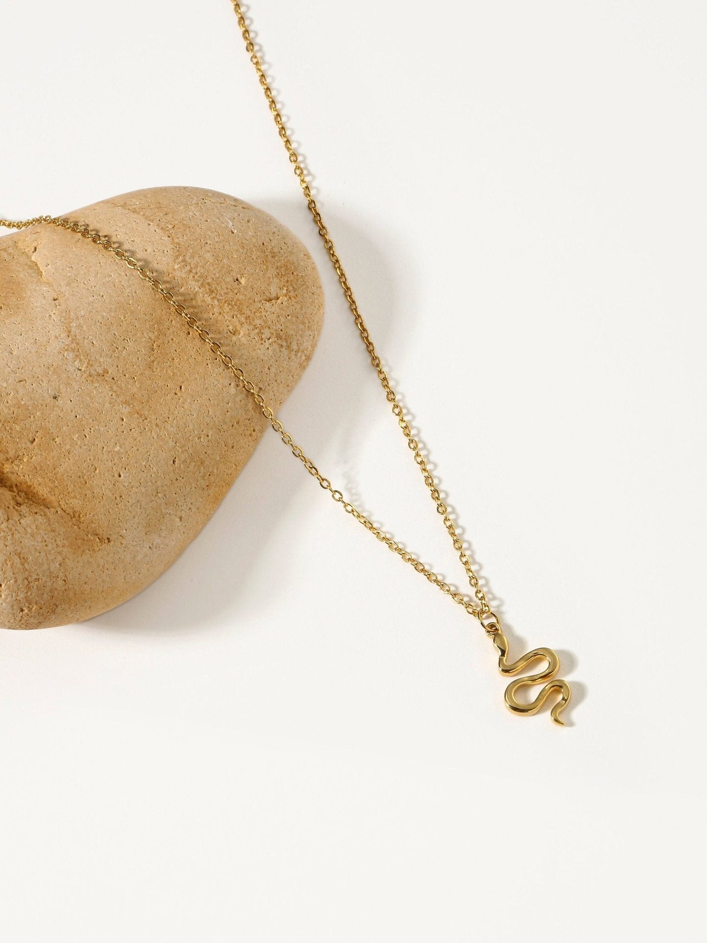 Dainty Snake Charm Necklace