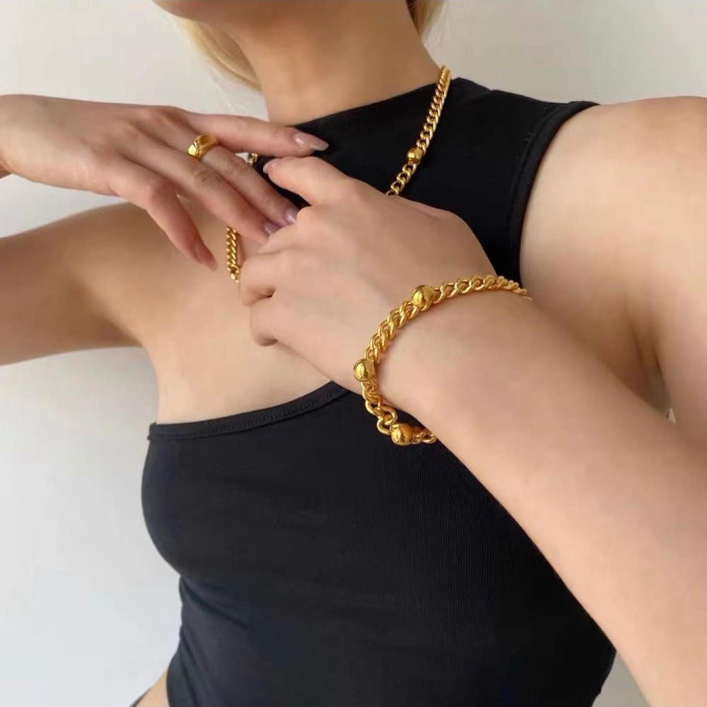 Gold Ball Necklace