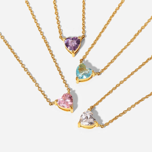 Heart Shape Crystal Necklace