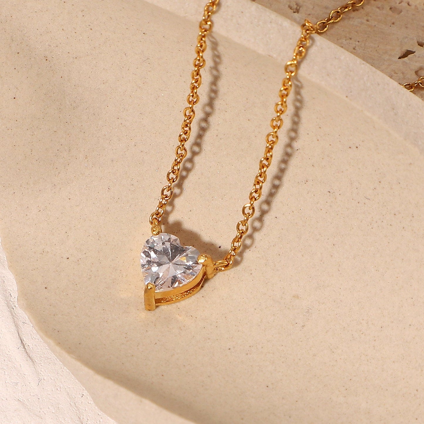 Heart Shape Crystal Necklace