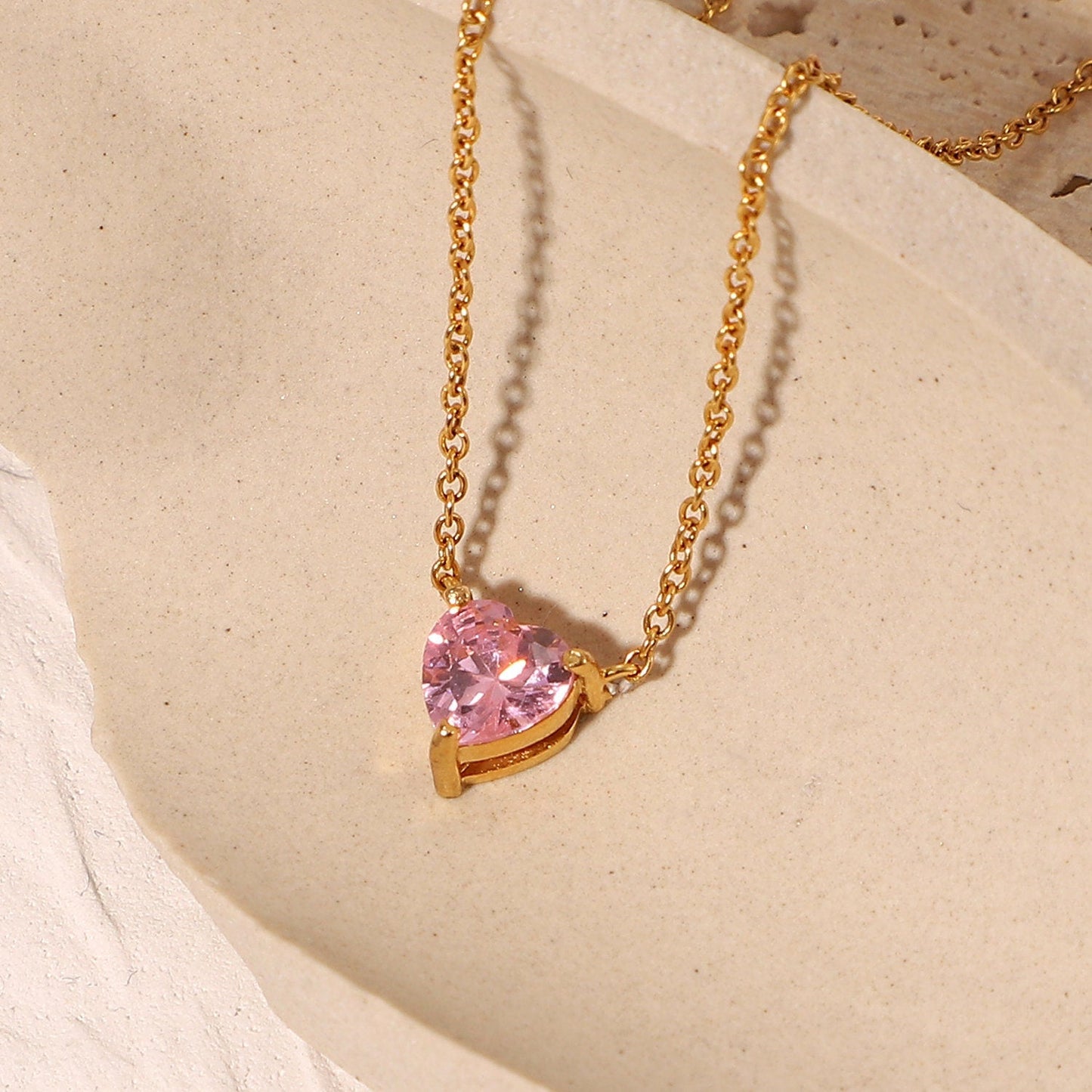 Heart Shape Crystal Necklace