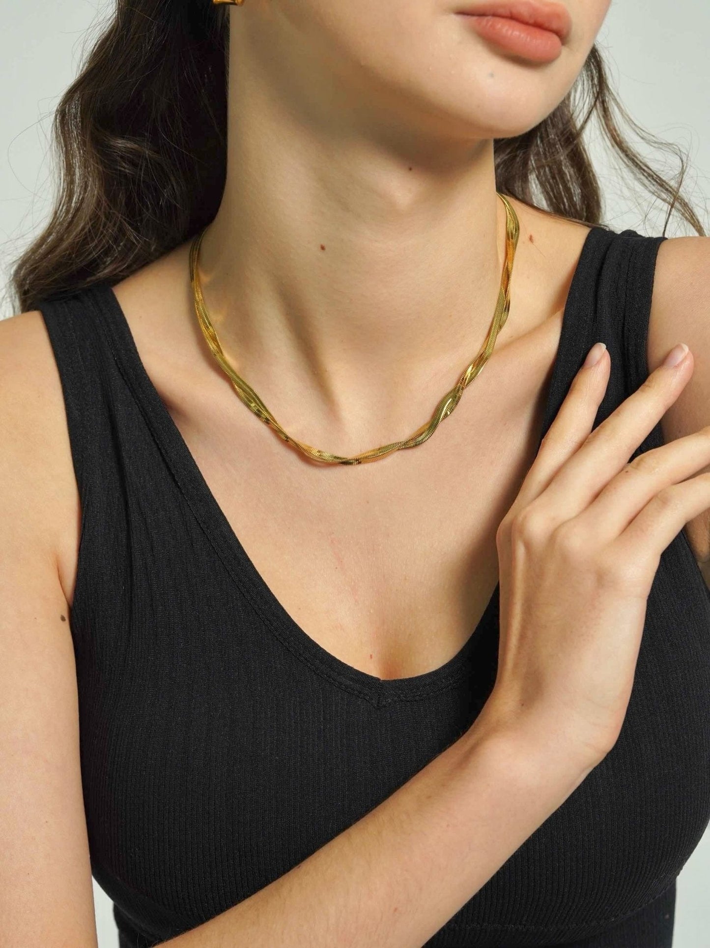 Herringbone Choker Necklace