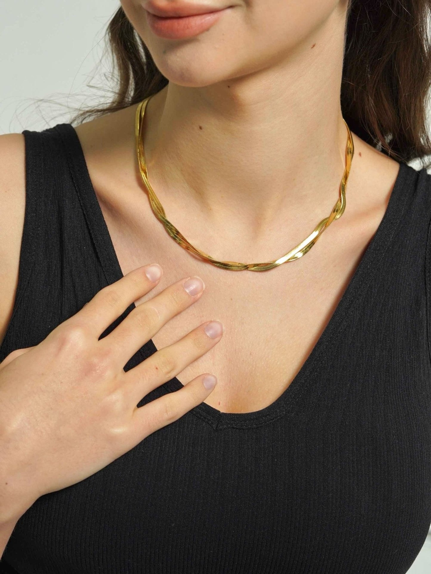 Herringbone Choker Necklace