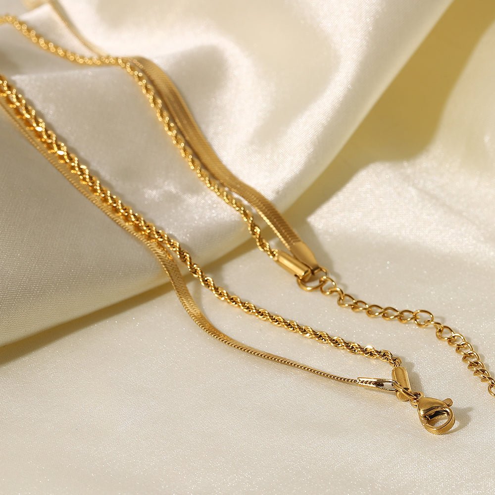 Layered Herringbone Necklace