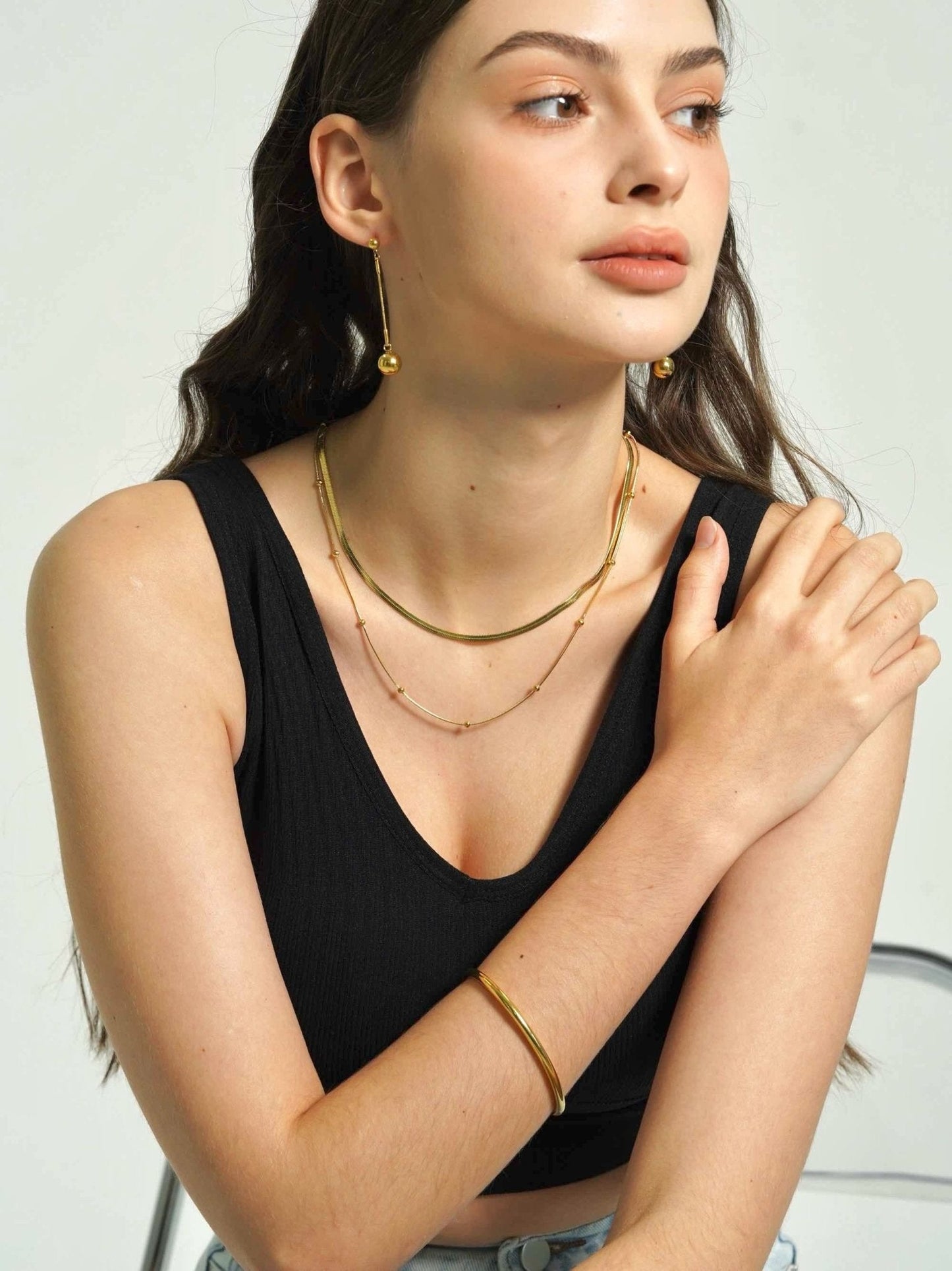 Layered Herringbone Necklace