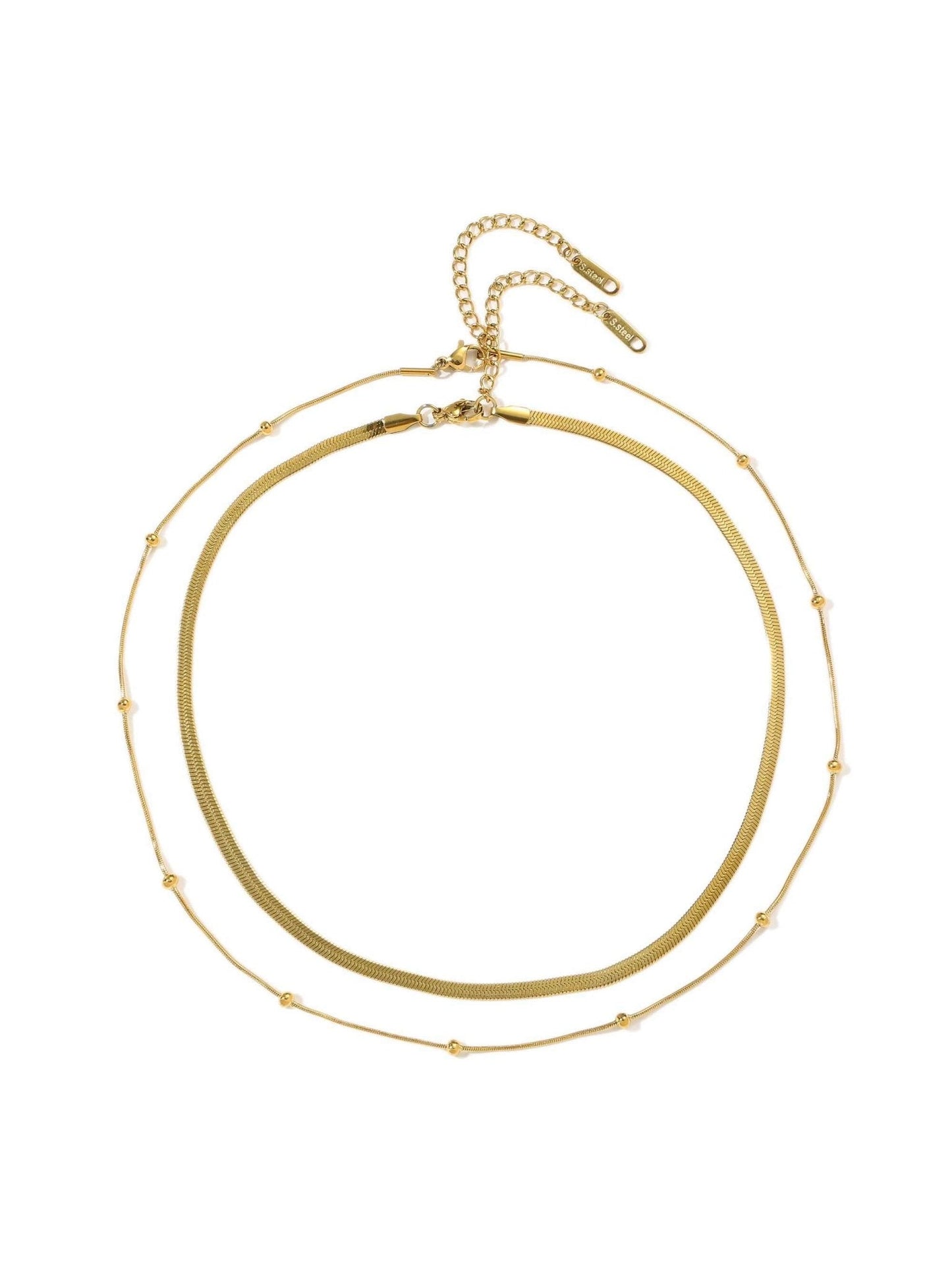 Layered Herringbone Necklace