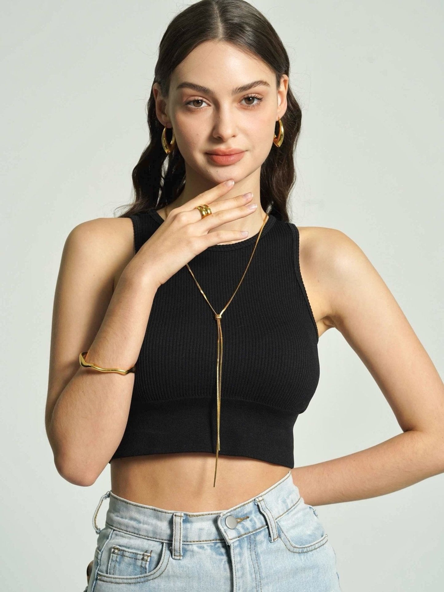 Long Chain Lariat Necklace