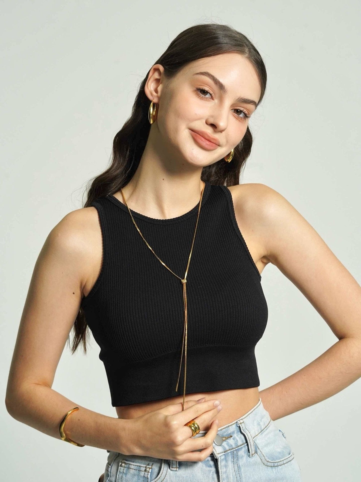 Long Chain Lariat Necklace