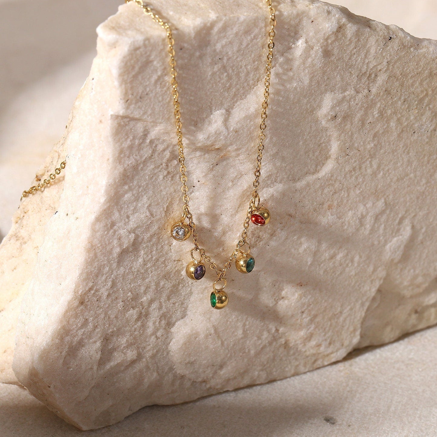 Multi-Color Crystal Necklace
