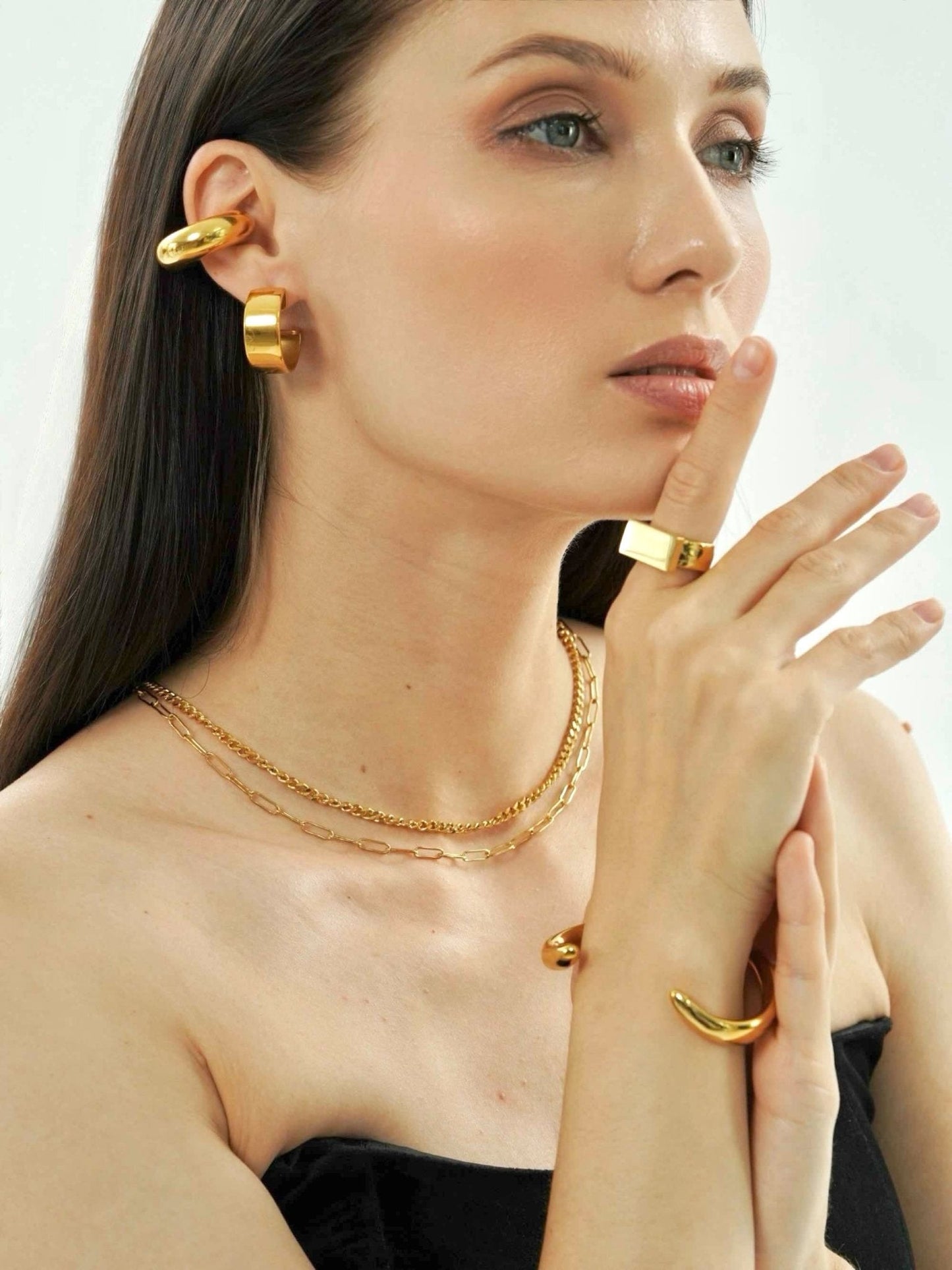 Paperclip layered Necklace