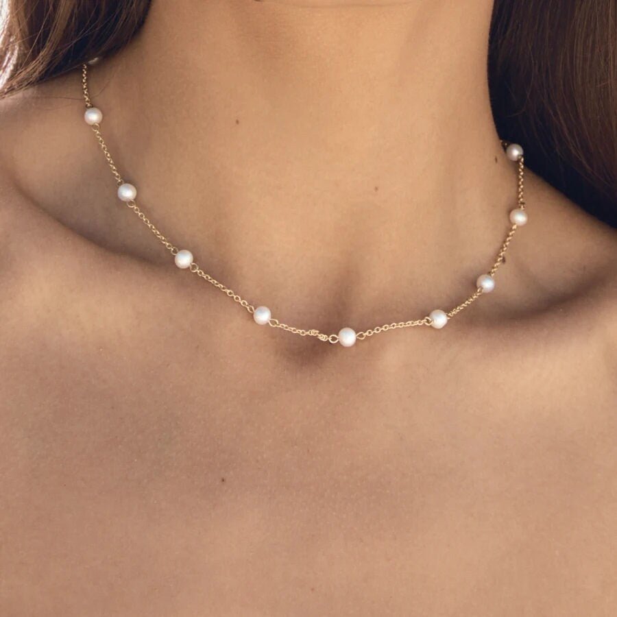 Pearl Station Necklace