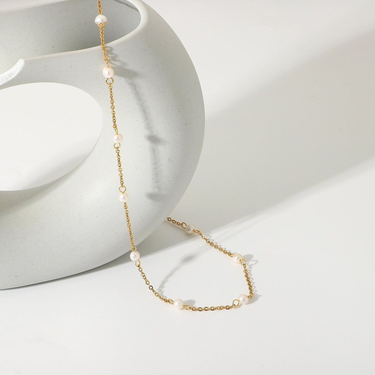 Pearl Station Necklace