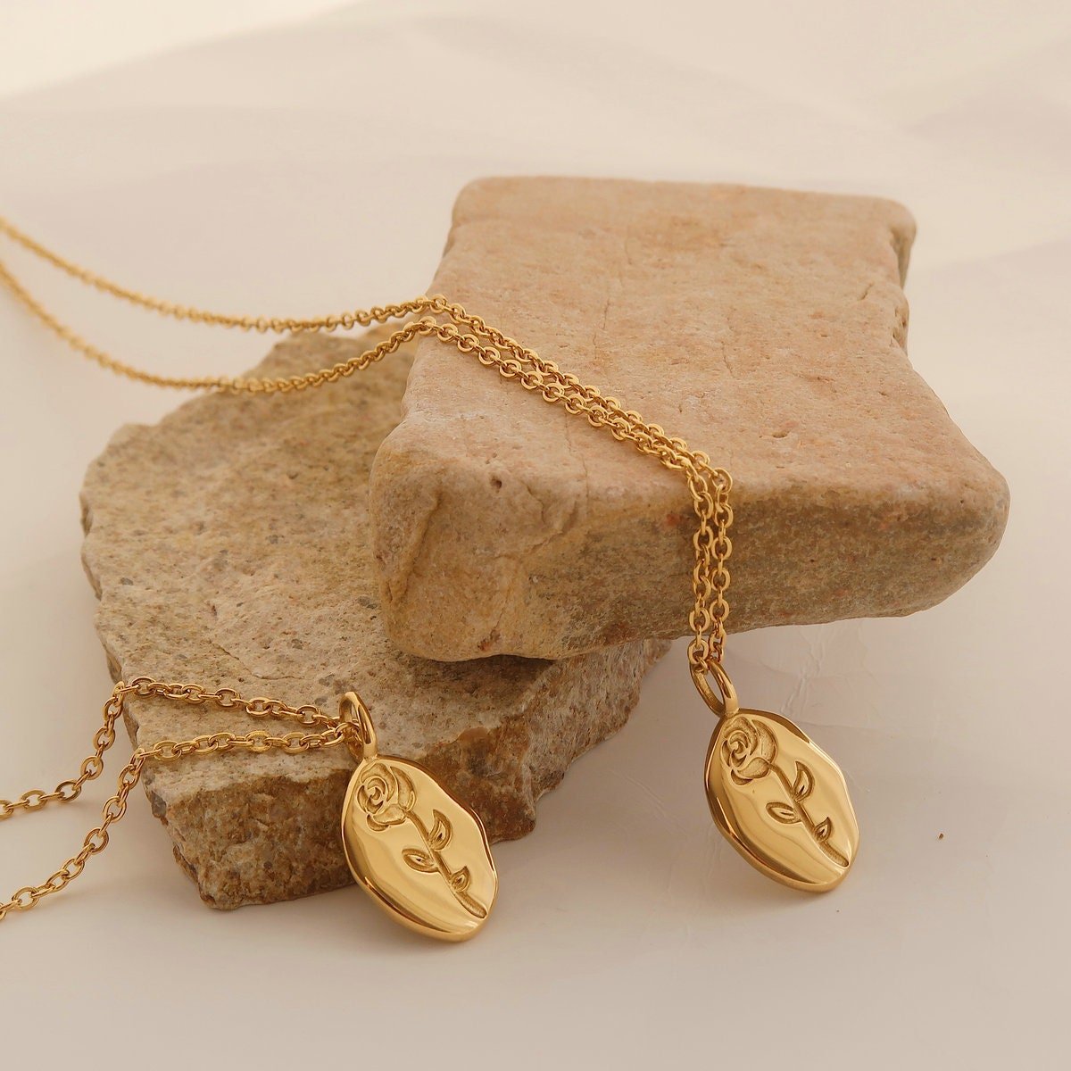 Rose Coin Necklace