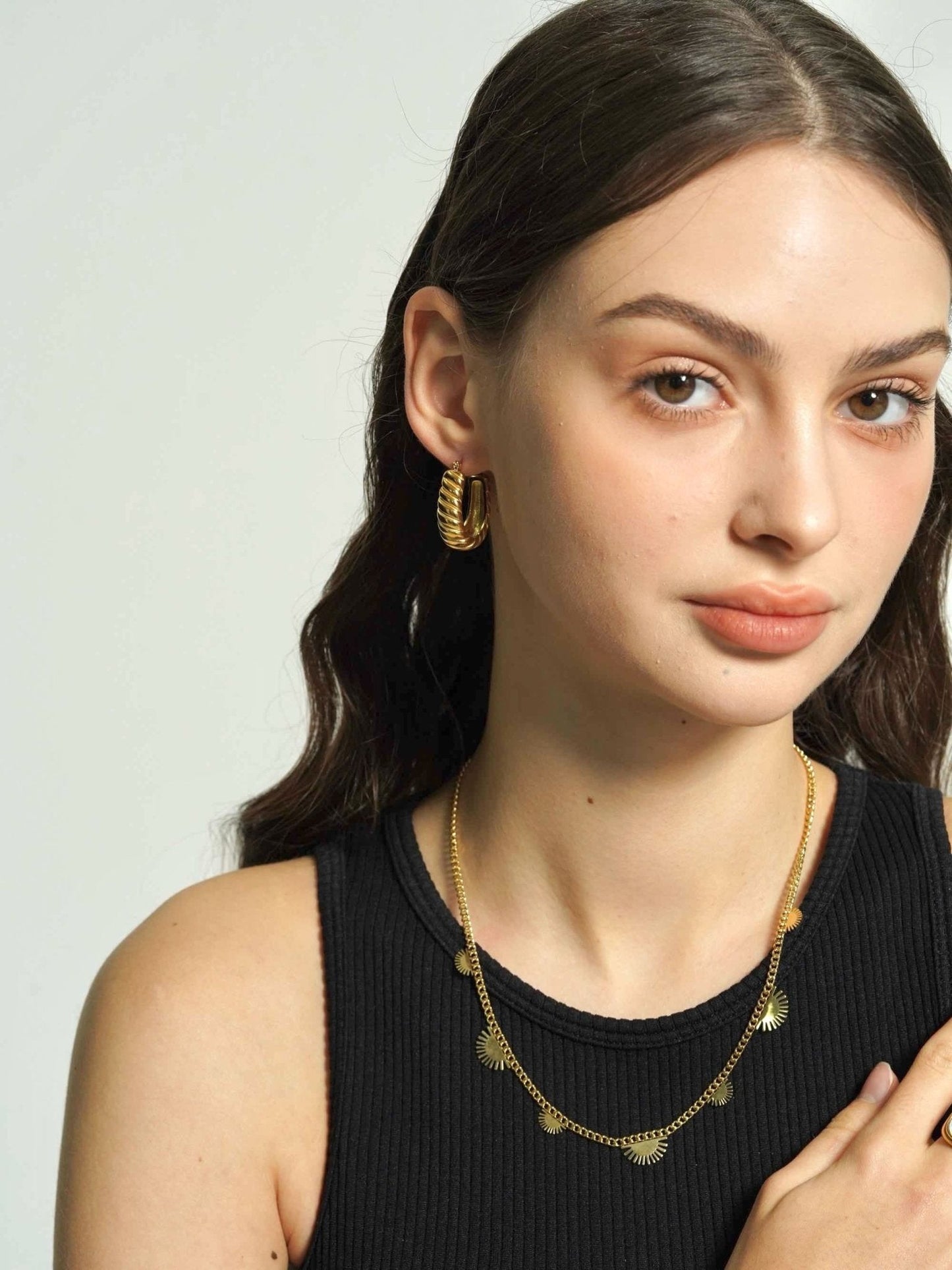 Sun Charm Choker Necklace
