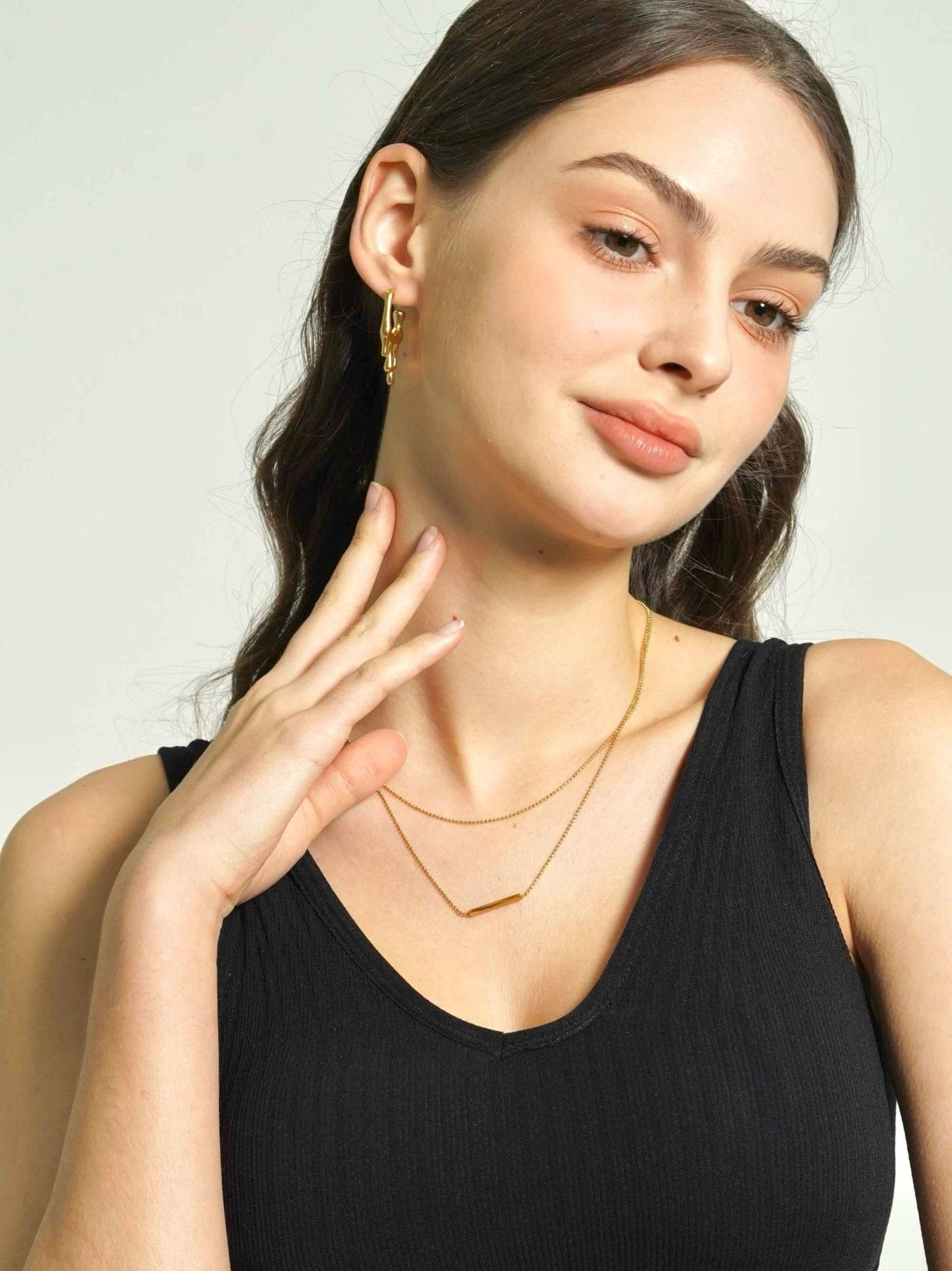 T Bar Layered Necklace