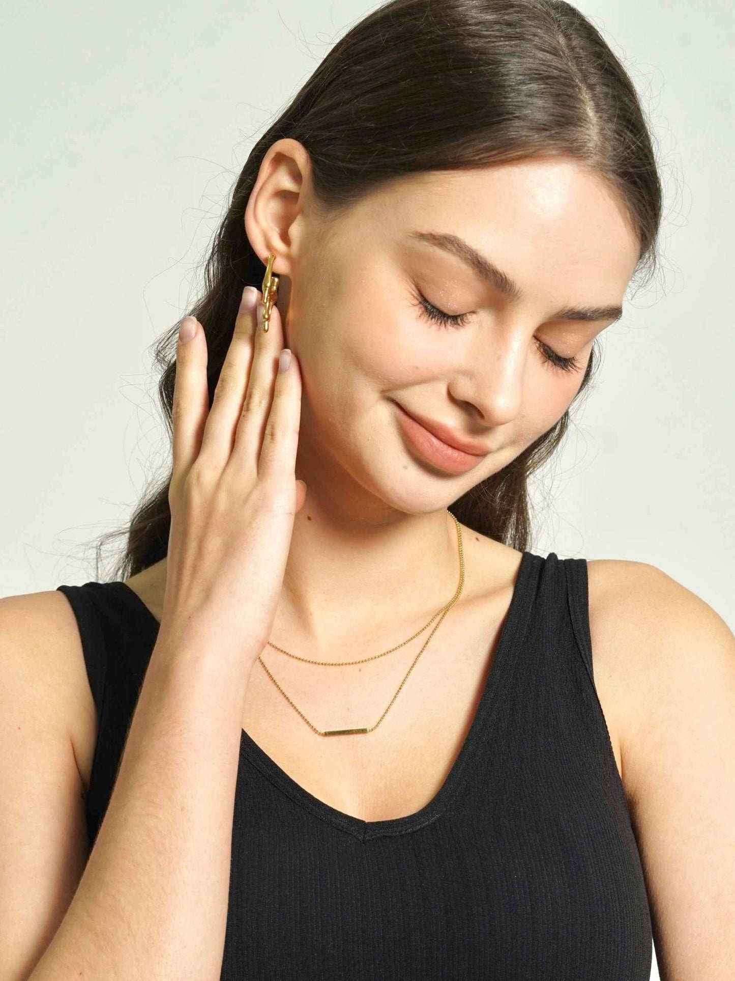 T Bar Layered Necklace