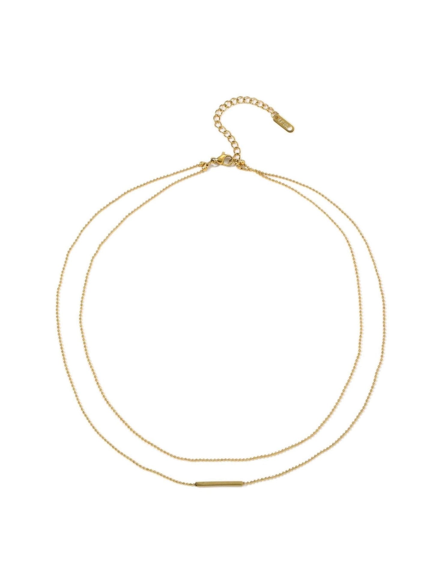 T Bar Layered Necklace