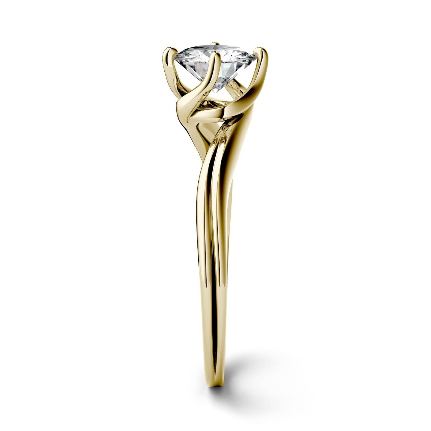 1.00 CTW DEW Round Moissanite Solitaire Engagement Ring in 14K Gold