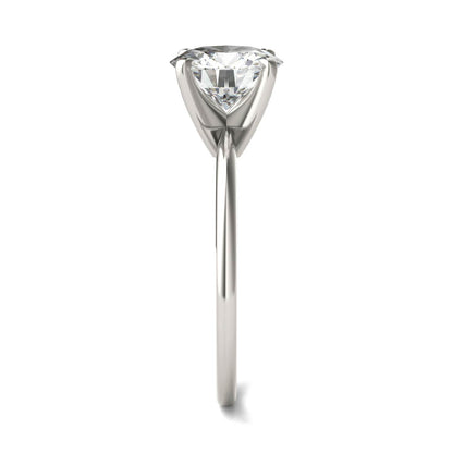 1.90 CTW DEW Round Moissanite Solitaire Engagement Ring in 14K White Gold