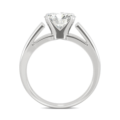 1.9 CTW DEW Round Moissanite Solitaire Engagement Ring in 14K White Gold