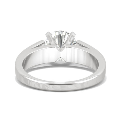 1.9 CTW DEW Round Moissanite Solitaire Engagement Ring in 14K White Gold