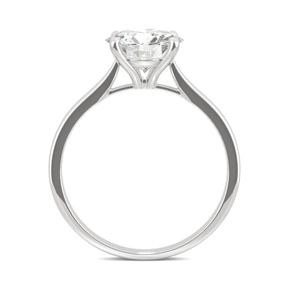 1.90 CTW DEW Round Moissanite Solitaire Engagement Ring in 14K White Gold