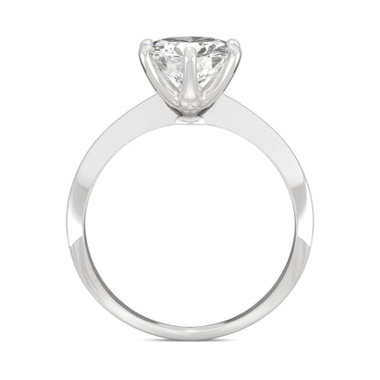 1.90 CTW DEW Round Moissanite Six-Prong Solitaire Engagement Ring in 14K White Gold