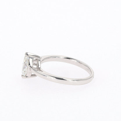 0.70 CTW DEW Marquise Moissanite Solitaire Ring in Sterling Silver