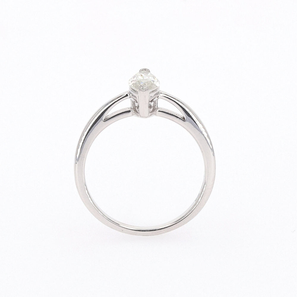 0.70 CTW DEW Marquise Moissanite Solitaire Ring in Sterling Silver