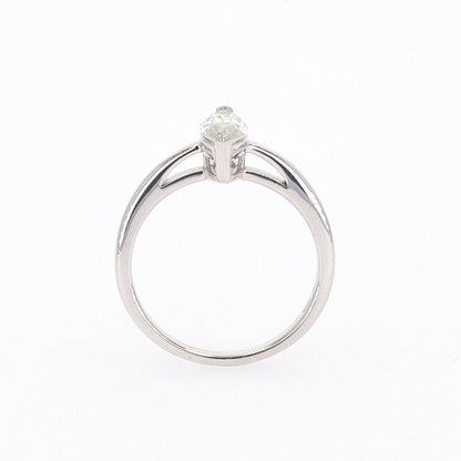 0.70 CTW DEW Marquise Moissanite Solitaire Ring in Sterling Silver