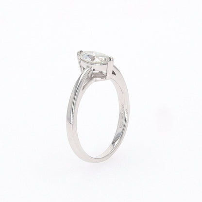 0.70 CTW DEW Marquise Moissanite Solitaire Ring in Sterling Silver