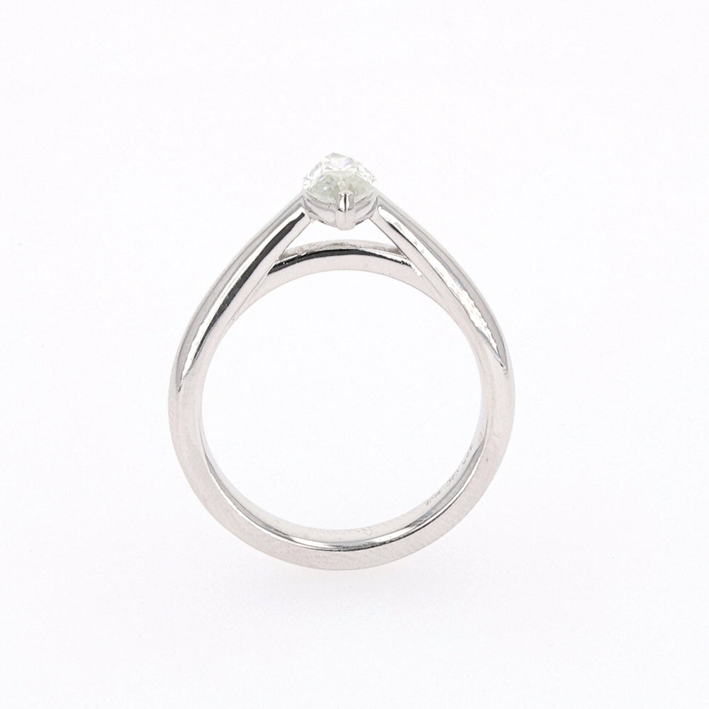 0.70 CTW DEW Marquise Moissanite Two Prong Solitaire Ring in Sterling Silver
