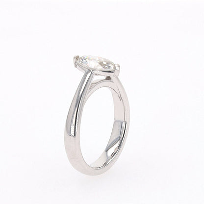 1.40 CTW DEW Marquise Moissanite Solitaire Ring in Sterling Silver