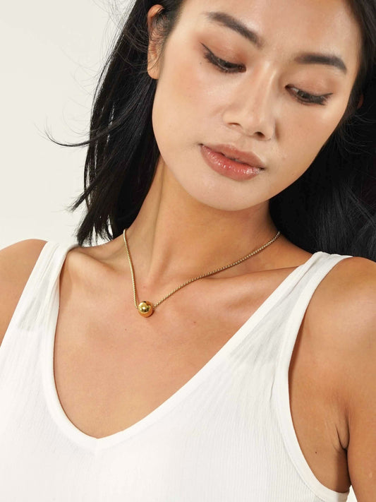 Gold Ball Necklace