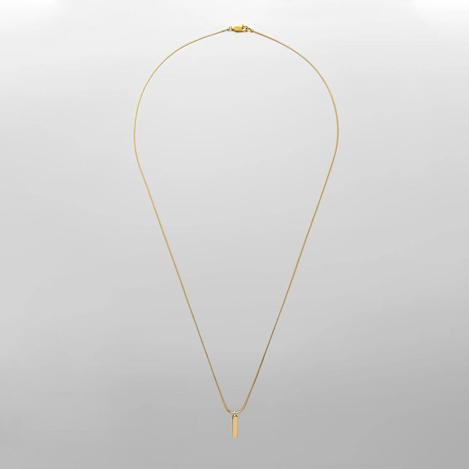 Square Chain Pendant Necklace Men