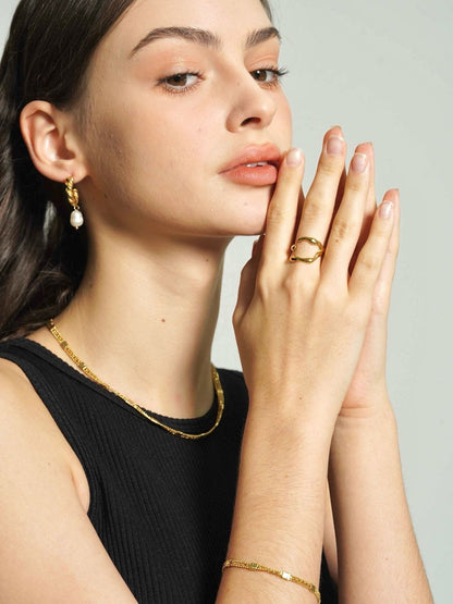 Beaded Chain Layered Necklace