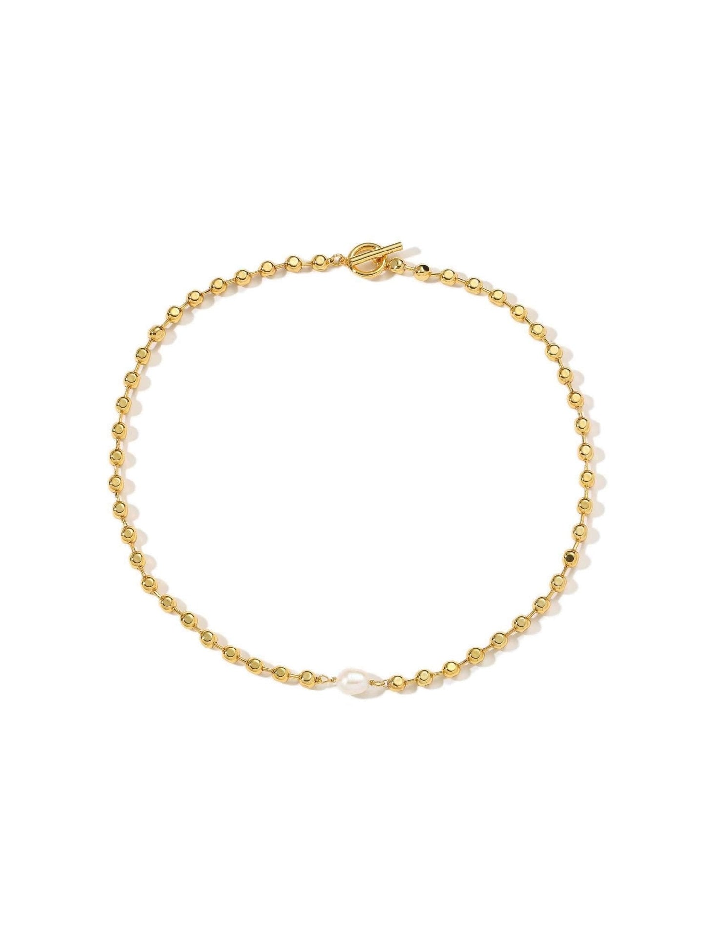 Beaded Necklace with Pearl