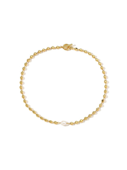 Beaded Necklace with Pearl