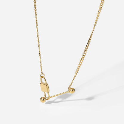 Gold Lock Necklace