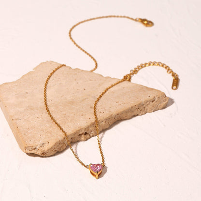 Heart Shape Crystal Necklace