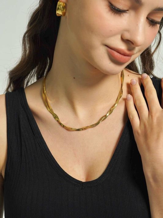 Herringbone Choker Necklace